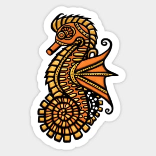 Steampunk Seahorse Sticker